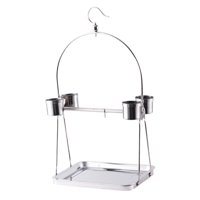 Magideal - Soporte Para Percha Para Pájaros, Soporte Portátil Para Loros, 4 Tazas De Alimentación, Soporte Para Pájaros De Escritorio, Soporte Para Juegos De Páj 27 X 19 X 50 Cm