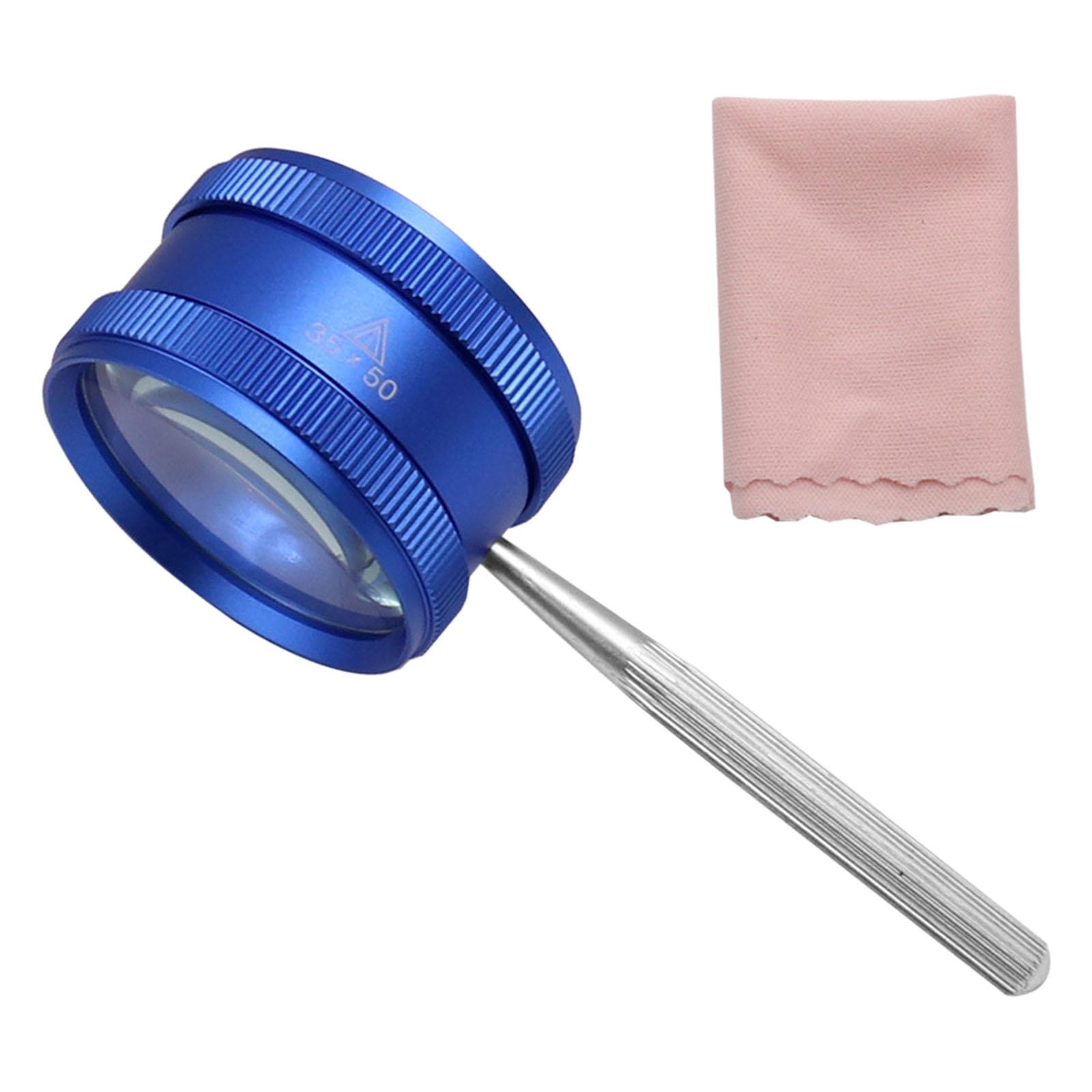 Magideal - Lupa Portátil De 35X, Lente De Lupa De Lectura Ligera De 55Mm De Mano Para Identificación, Impresiones Pequeñas, Personas Mayores, Senderismo Al Aire