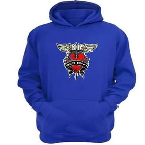 Genérico - Polerón Canguro Bon Jovi Azul Talla Xs Unisex