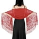 thumbnail image 1 of Floral Lace Scarf for Women - Lightweight Shawl Wrap with Fringe for Evening Dresses and Weddings, 1 of 5