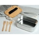 thumbnail image 3 of Lonchera de Acero Inoxidable y Bambú Fiambrera con Tapa y Cubiertos Colación, 3 of 6