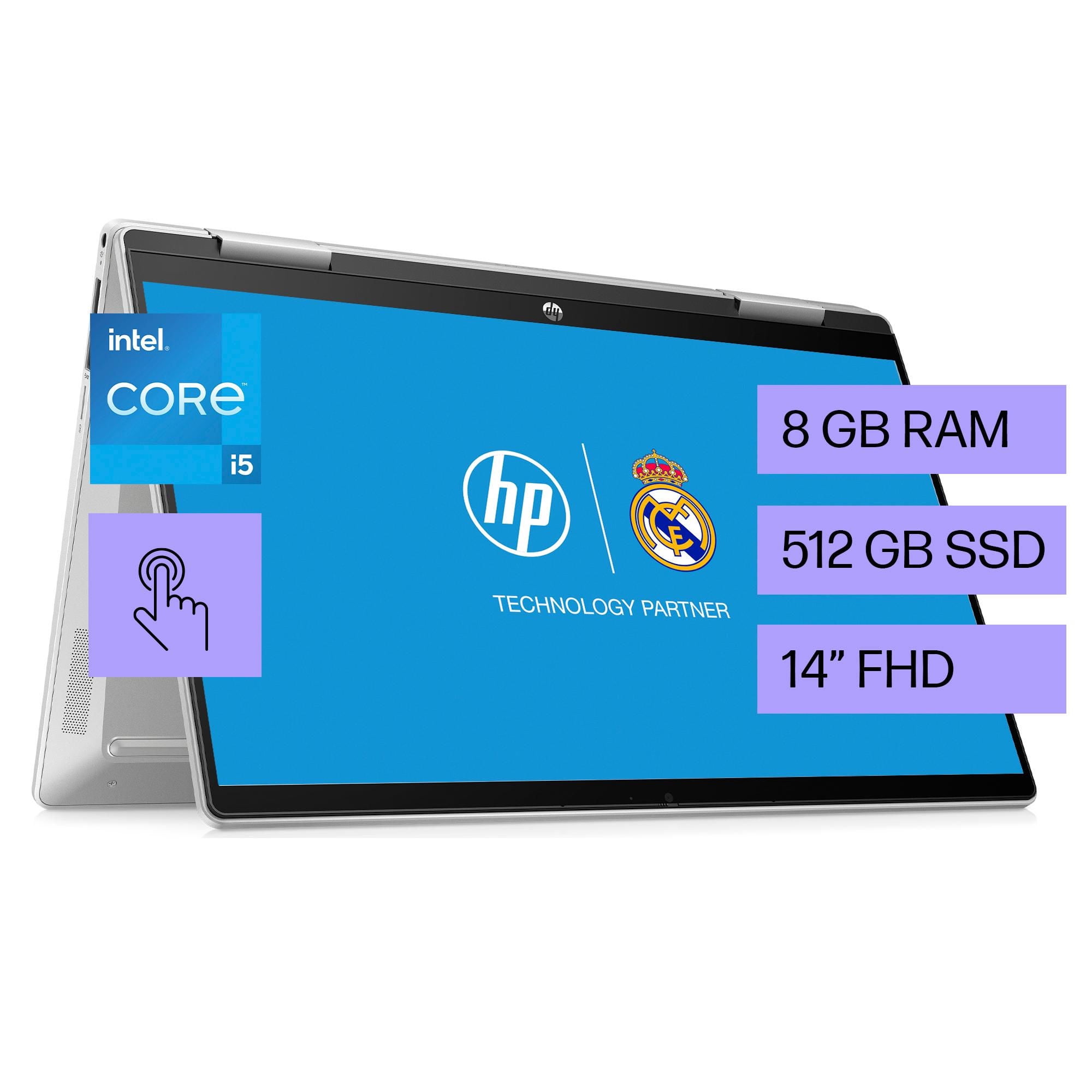 Hp - Notebook Pavilion X360 14-Ek1012La 14"" Táctil Fhd Corei5 8Gb Ram 512Gb Ssd Plateado + Lápiz