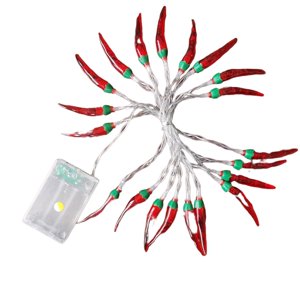 Ioensy - Lámpara Cadena Paisaje Disposición Telón De Fondo Accesorio De Bricolaje Para Interior Tienda Rojo