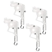 Magideal - Inclinación De Pared De 4 X 2 Pulgadas Para Cocina Horizontal De 2 Pulgadas, Mecanismo De Inclinación De Persiana Enrollable Hexagonal Transparente Pa