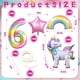 thumbnail image 2 of Set de globos de fiesta DANIUBE unicornio arcoíris número 6, 2 of 6