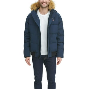 Chaqueta Tommy Hilfiger Acolchada De Tela Ártica Para Esnórquel, Color Azul Marino
