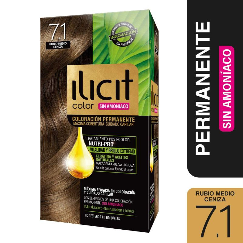 Ilicit - Coloración Cabello 71 Rubio Medio Ceniza