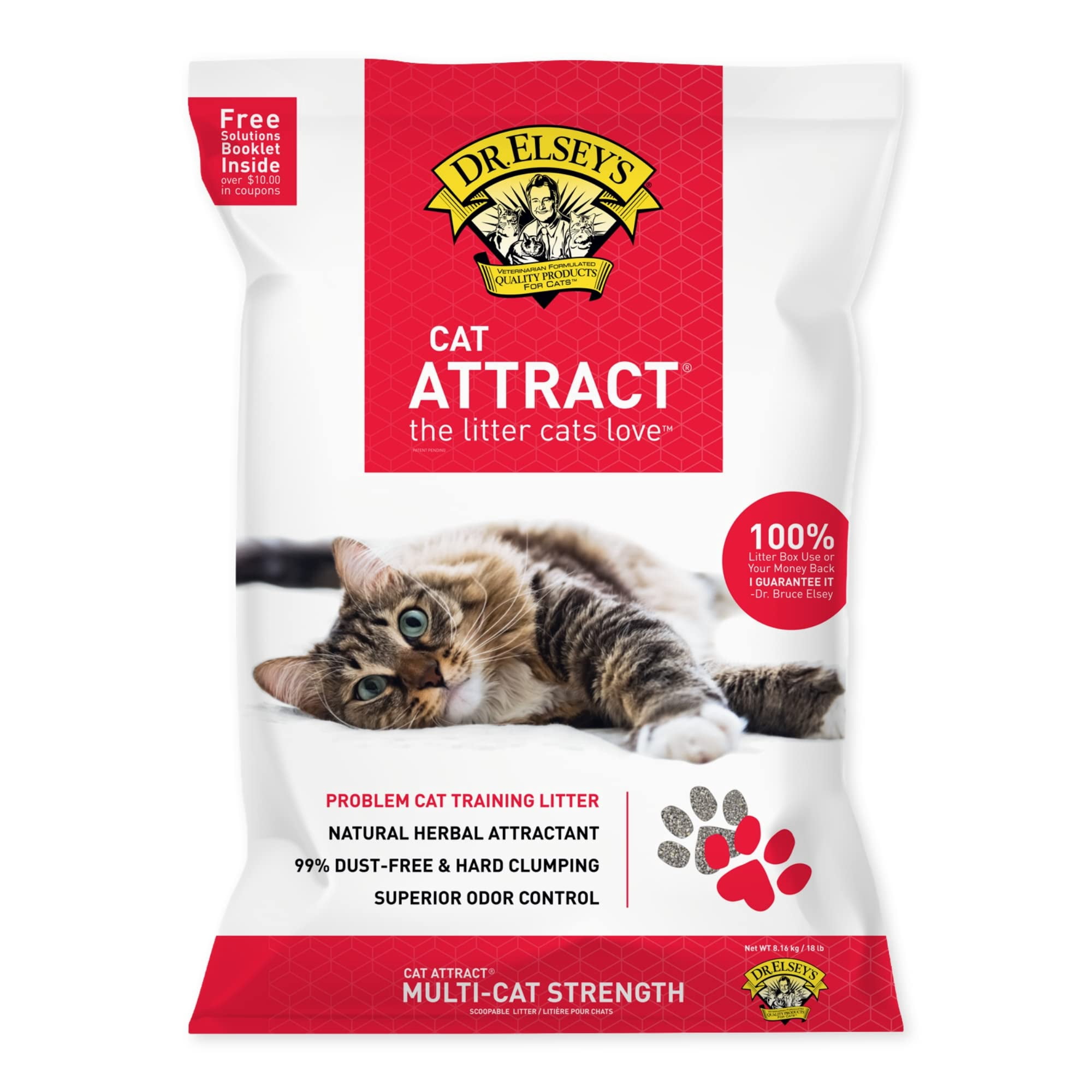 Arena Para Gatos Dr. Elsey's Cat Attract, Arcilla Aglutinante, 8,16 Kg