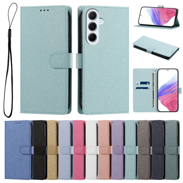 Cartera Funda para Samsung Galaxy A18 Carga Inalámbrica, Verde Menta