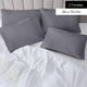 thumbnail image 2 of Set 2 Fundas De Almohada 50x70 Gris Suave Hilos, 2 of 8