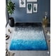 thumbnail image 4 of Alfombra Peluda 180x200 Premium Color Negro Con Azul Y Blanco, 4 of 4