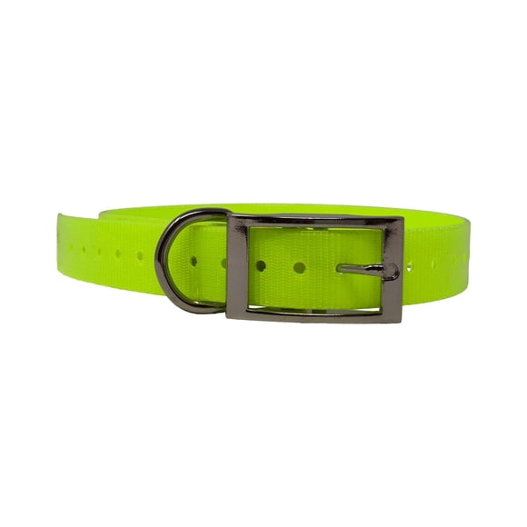 Correa ancha de repuesto para collar de mascota, amarillo neón