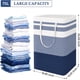 thumbnail image 2 of Cesto de ropa grande plegable (1 unidad), bolsa de lavandería impermeable independiente, cesto alto para ropa (asas extendidas y reforzadas), para dormitorios universitarios y familias (azul degradado, 2 of 7
