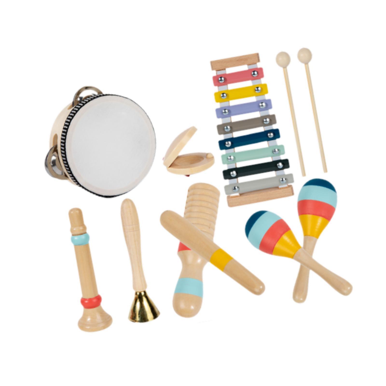 Bothyi - 8Pcs Xilófono Maracas Percusion Toy Juego Para Regalos De Cumpleaños Niños De 2 A 4 Años