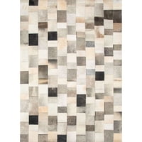 Bazhars - Alfombra 190X290 Cm Patch Cuero Nir 506