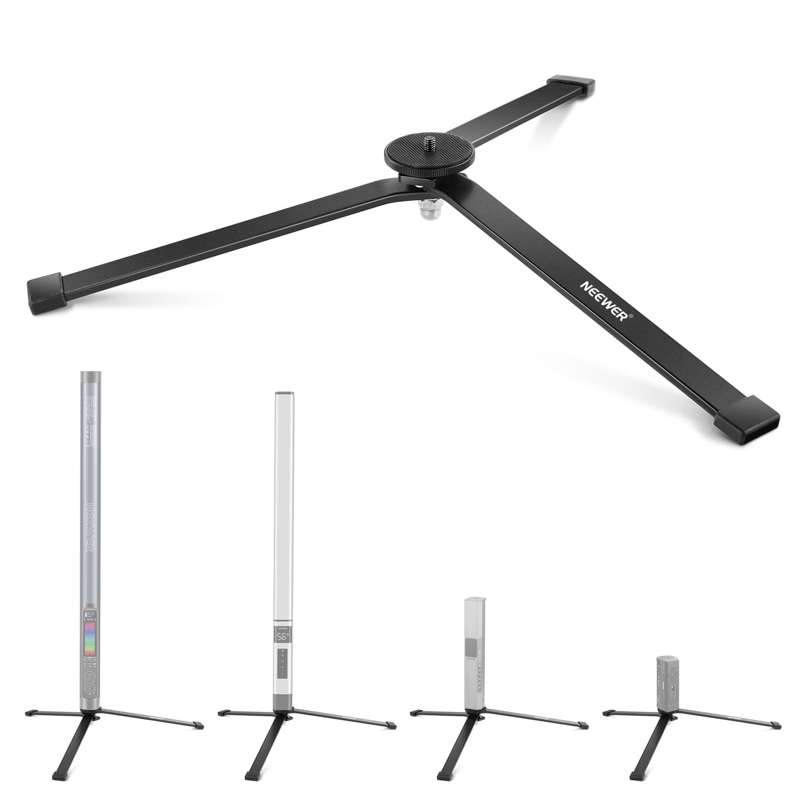 Base De Trípode Neewer Metal Mini Para Tubo De Luz Tl120c Tl60 Cl124