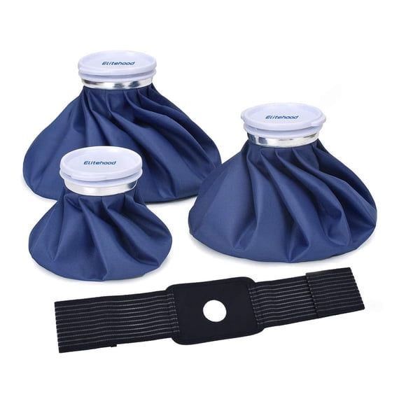 Paquete de hielo helado Ice Bag Elitehood reutilizable, paquete de 4 con envoltura de soporte
