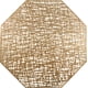 thumbnail image 1 of Manteles individuales octogonales huecos de vinilo antideslizantes con aislamiento térmico para mesa de cocina (octagonales dorados, 6 unidades), 1 of 7