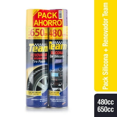 Pack Renovador De Neumáticos 650Cc + Silicona 480Cc 1 Un Team