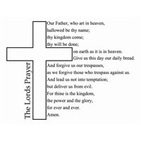 Rienda Libre Graphics - Decomural The Lords Prayer Christian Cross Ws-42956