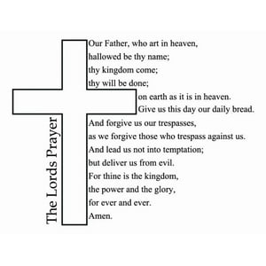Rienda Libre Graphics - Decomural The Lords Prayer Christian Cross Ws-42956