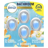 Ambientador Febreze Para Baño, Antiolores, 4 Unidades