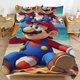 thumbnail image 1 of Super Mario 3-Piece Comforter Set for Bedroom Super Mario Bedding Set for Kids Adults Soft Microfiber Duvet Cover Set with Zipper Closure, 1 of 5