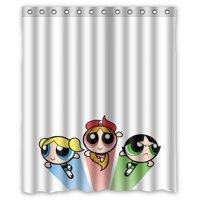 Pinghai - Cortina De Ducha De Las Chicas Superpoderosas Con Ganchos (60 X 72 Pulgadas)