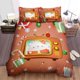 thumbnail image 1 of Molang Santa On Tv Quilt Duvet Cover Set Kids Double Soft Bedspread Super 3-Piece Bedding Set, 1 of 5