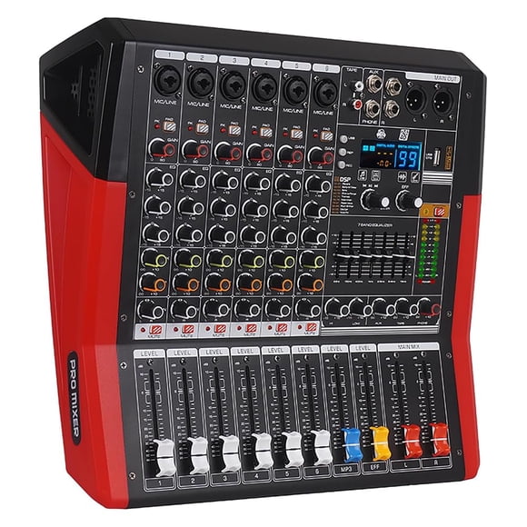 Mixer Yamnweo TF600 de 6 canales con barra de sonido Bluetooth 900W