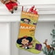 thumbnail image 2 of Mafalda Tema: Calcetines de Navidad, fino lino blanco para colgar en escaleras y chimenea, decoración navideña para el hogar, regalo de Navidad. 45cm × 32cm, 2 of 5