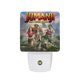 thumbnail image 1 of Jumanji Luz nocturna LED con sensor de anochecer a amanecer para dormitorio, baño, pasillo, escaleras - Lámpara LED nocturna de enchufe, 0.5W - 1 pieza, 1 of 6