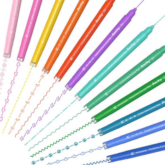 Marcador AECHY 12 colores 10 patrones (paquete de 12)