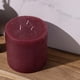 thumbnail image 5 of Pillar Candles Bask jaspeado, sin perfume, color burdeos, 15 cm, 3 mechas, 5 of 6