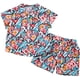 thumbnail image 2 of Conjunto de pantalones cortos para bebé niño pequeño, traje de playa de verano con estampado floral, traje de vacaciones para niño, chándal infantil con estampado floral (azul n.° 3, 12-18 meses), 2 of 6