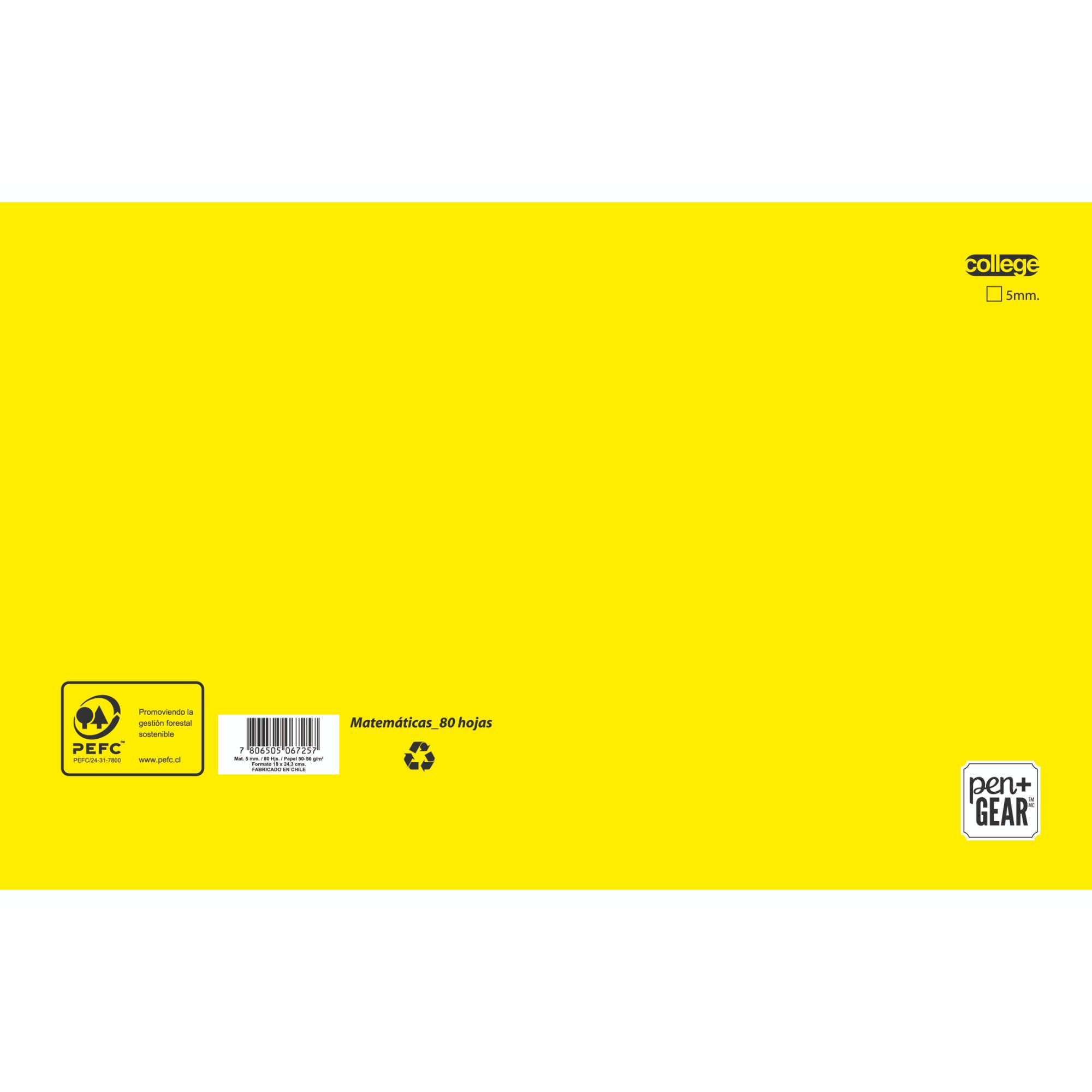 Cuaderno College 5m 80h Pen&gear