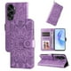 thumbnail image 2 of Funda tipo cartera FOXDOCK para Honor X50i 5G , diseño girasol en relieve, cuero PU, cierre magnético, soporte y tarjetero, 2 of 5