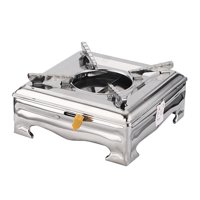 Magideal - Estufa Con Tapa, Ahorro De Energía, Inoxidable, Con Tapa, Portátil, De Aluminio, Quemador Ligero Antiescaldado Para Mochileros, Viajes De Camping