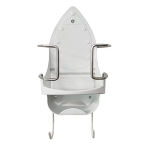 Bothyi - El Soporte Para Tabla De Planchar Se Monta Fácilmente En El Colgador De Hierro Para La Puerta Del Baño De La Sala De Lavandería, Color Blanco