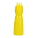 thumbnail image 3 of Botella de vidrio para aliños, envase recargable multiusos de 19oz , 3 agujeros amarillo, 3 of 5