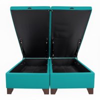 Vitelio - Bases De Camas 2 Plaza Baul 190X150Cm Turquesa