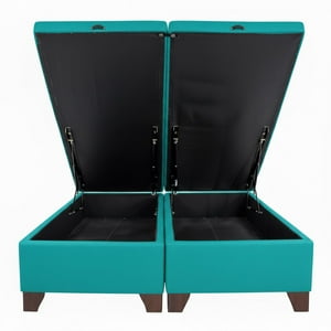 Vitelio - Bases De Camas 2 Plaza Baul 190X150Cm Turquesa
