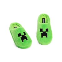 Pantuflas Tipo Mule Verdes De Minecraft Creeper Para Niños, Uso Interior