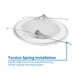 thumbnail image 3 of Aro de ducha empotrable Nicor de 6" blanco con lente Albalite, 3 of 9