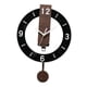 thumbnail image 3 of Reloj de pared con péndulo acrílico, fácil de leer, decorativo, moderno, silencioso, para colgar en la cocina, dormitorio, regalo para sala de estar. Negro, 3 of 5
