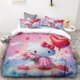 thumbnail image 1 of Hello Kitty Cartoon Duvet Cover 3D Anime Cute Children Bedding Set Comforter Cover Queen King for Bedroom Decoration, 1 of 5