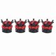thumbnail image 1 of 8 Piezas Crown Bling Diamond Neumático / Tapones De Válvula De Vástago De Rueda Coche Camión Vehículo Rojo, 1 of 6