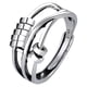 thumbnail image 5 of ajustable Paz Apilamiento con abalorio Abierto Retro Preocupación del estrés s giratorios Joyas para Día de San Valentín, 5 of 5