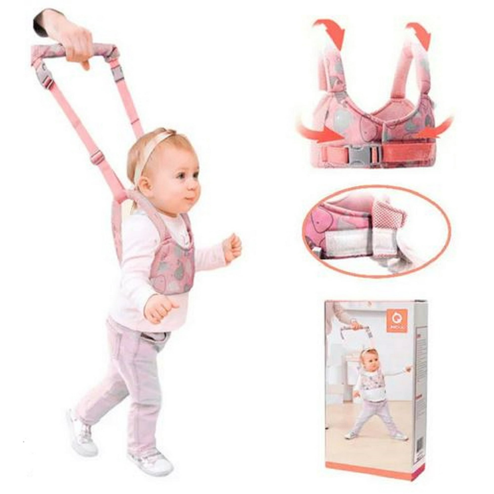 Arnes Bebe Niños Sujetador Caminar Ajustable Rosado Calidad