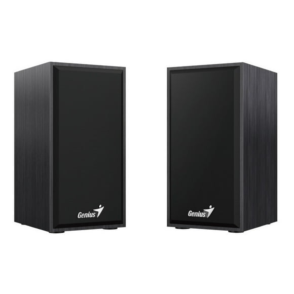 Parlante para pc usb de madera negro